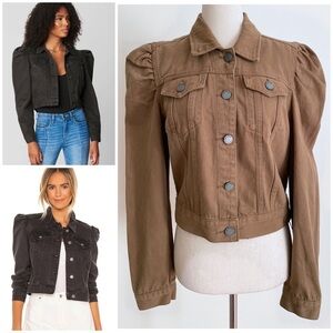 NWT blanknyc STICKS AND STONES Blank NYC Big Shoulder Tan Brown Jacket S​​​​